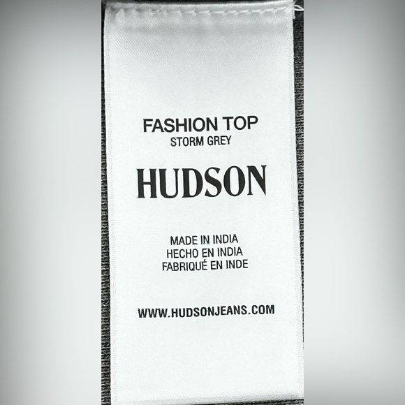 Hudson Jeans Crop Hoodie STORM GREY - Picture 9 of 10